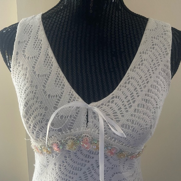 Suzy Shier Crochet Sleeveless Top Size Small - Picture 2 of 10